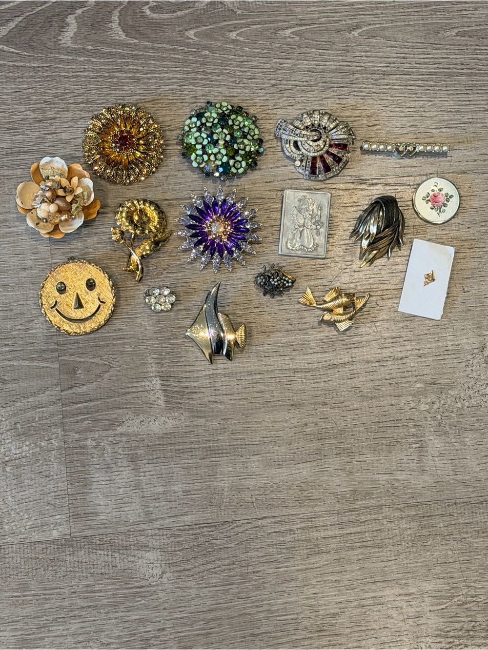 Vintage Mixed Brooch & Pin Lot